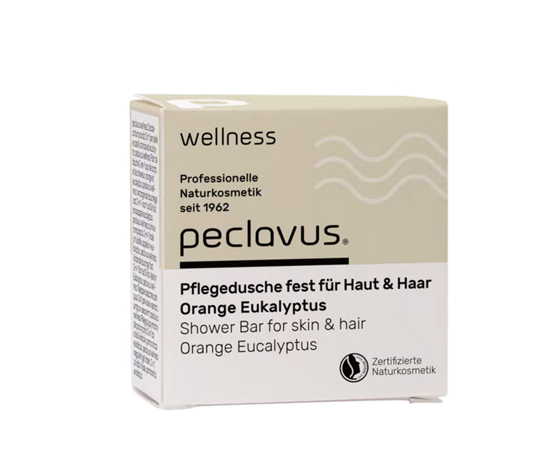 Peclavus Pflegedusche fest 2 in 1 für Haut und Haar Orange Eukalyptus